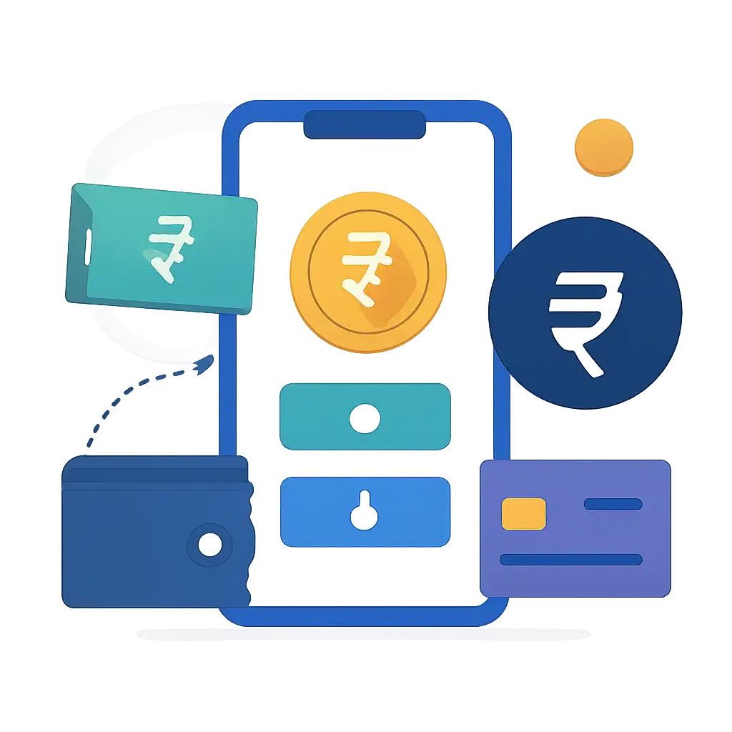 Payments / UPI symbols: 91 Club deposit and withdrawal graphic